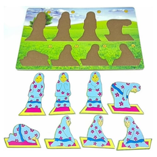 Puzzle Stiker Tata Cara Sholat Perempuan - Kids Toys