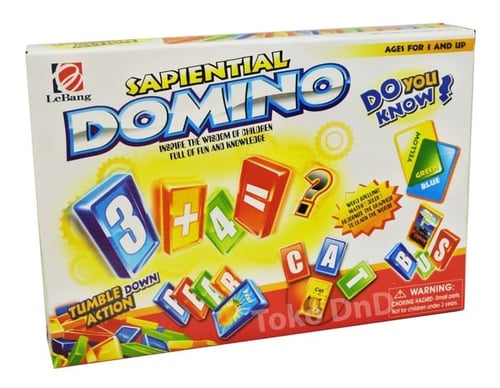 Sepiential Domino Animal Alphabet Binatang Tumble Down - Kids Toys