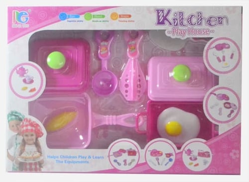 Kitchen Set Play House Masak Perempuan Telur Dadar Pink - Kids Toys