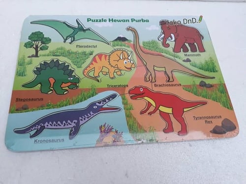 Puzzle Stiker Hewan Purba Dinosaurus - Edu Toys