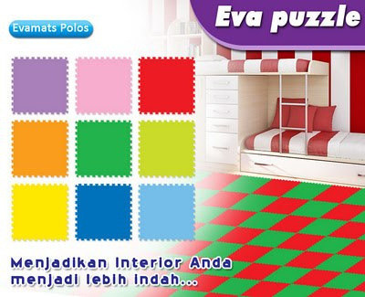 EVAMATS Matras Puzzle Warna 90 x 90 cm