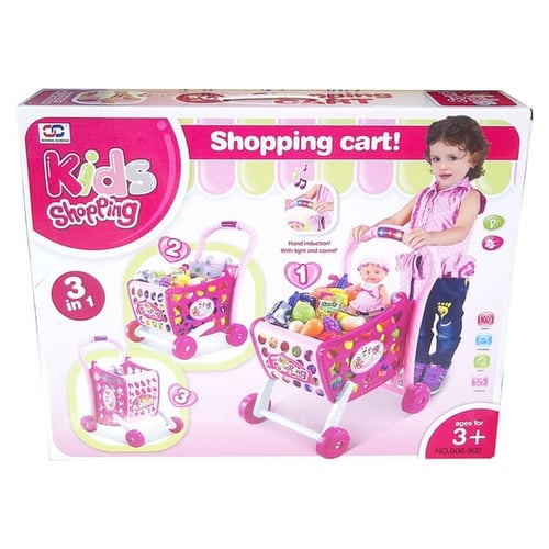Kids Shopping 3 in 1 Trolley Supermarket - Kids Toys