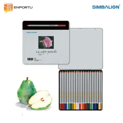 SIMBALION Pencil Color Metal Box 24 Colors - Pensil Warna C2400