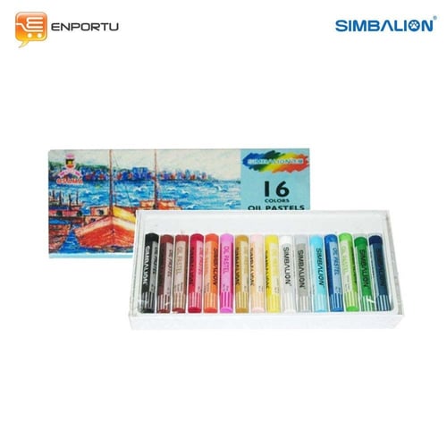 SIMBALION Oil Pastel 16 Color Krayon Kapal Paper Case OP 16W
