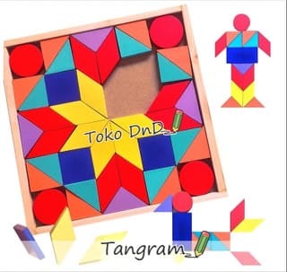 Balok Bangun Kayu Tangram 44 - Kids Toys
