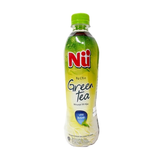 NU GREEN TEA Less Sugar 450 ml 24 Pcs