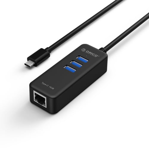 ORICO CH3L 3-Port USB3.0 Type-C Hub with RJ45 Ethernet Adapter