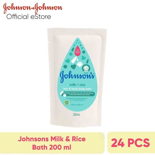 Johnson & johnson Official Store Jual JOHNSONS Milk & Rice Bath 200