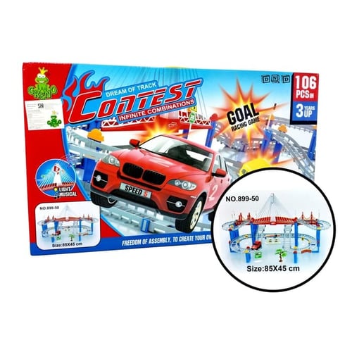 Dream Of Track Car Contest Play Set 106 Pcs 899-50 - Kids Toys