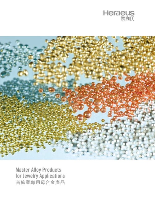 Heraeus Master Alloy Products for Jewelry Applications