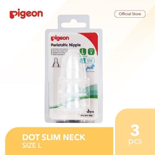 PIGEON Dot Slim Neck Size L Isi 3 Pcs