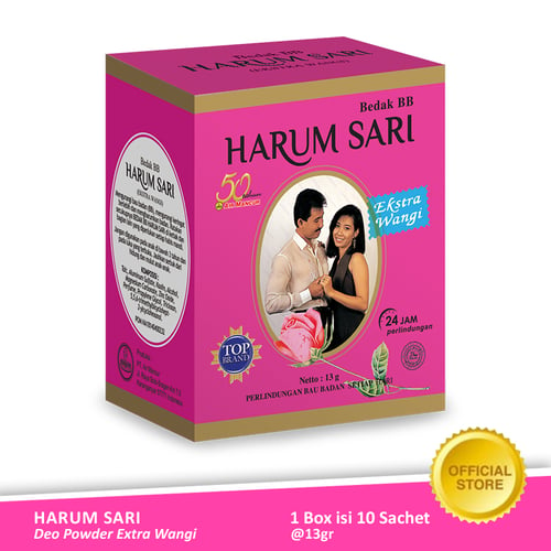 HARUM SARI Deo Powder Extra Wangi Sachet 10x13 gr - Box