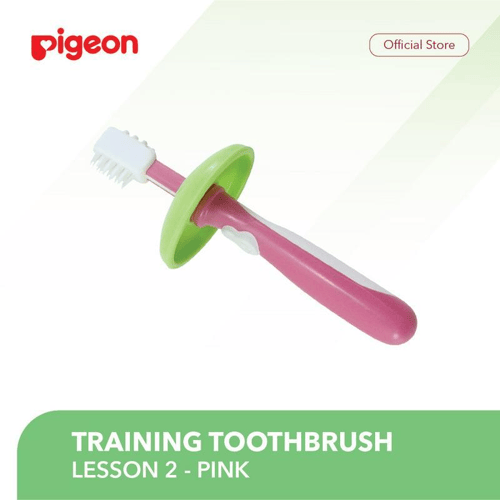 PIGEON Training Toothbrush Lesson 2 - Pink