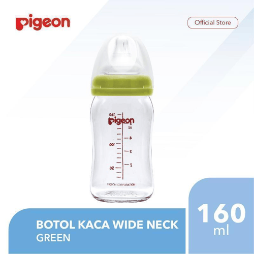 PIGEON Botol Susu Kaca Wide Neck 160Ml - Green