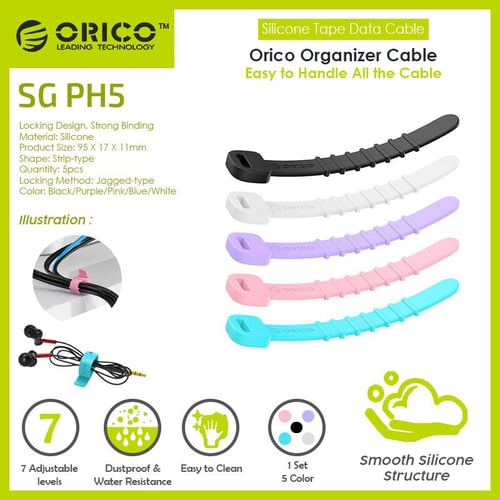 ORICO Colorful Silicone Cable Tie - SG-PH5