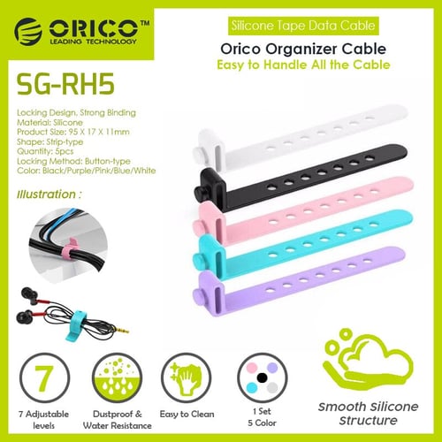 ORICO Colorful Silicone Cable Tie - SG-RH5