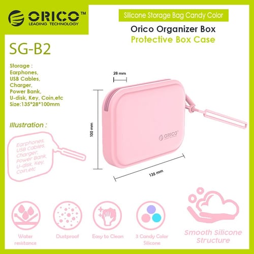 ORICO Silicone Storage Bag Candy Color - SG-B2  - PINK