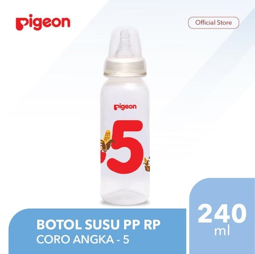 PIGEON Botol Susu PP RP 240Ml - Coro Angka 5