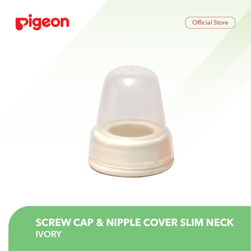 PIGEON Screw Cap and Nipple Cover Slim Neck - Ivory