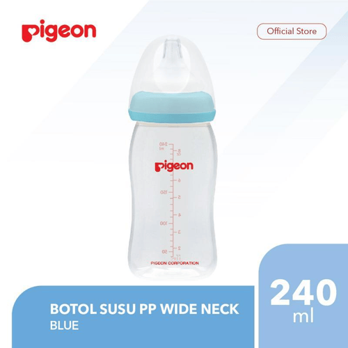 PIGEON Botol Susu PP Wide Neck 240Ml - Blue