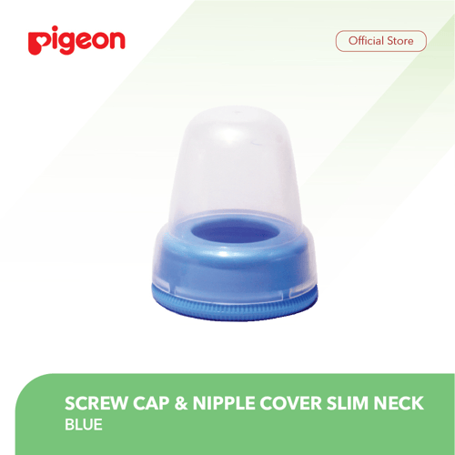 PIGEON Screw Cap and Nipple Cover Slim Neck - Blue