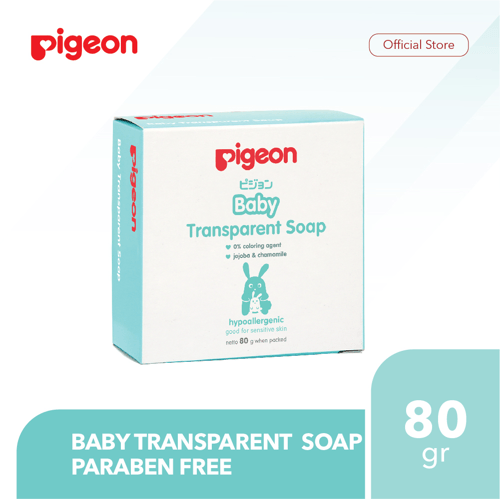 PIGEON Baby Transparant Soap 80Gr - Paraben Free