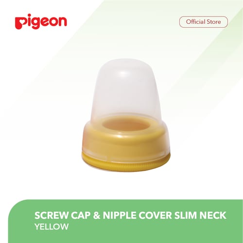 PIGEON Screw Cap and Nipple Cover Slim Neck - Yellow