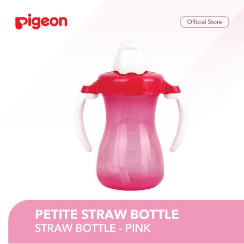 PIGEON Petite Straw Bottle - Pink