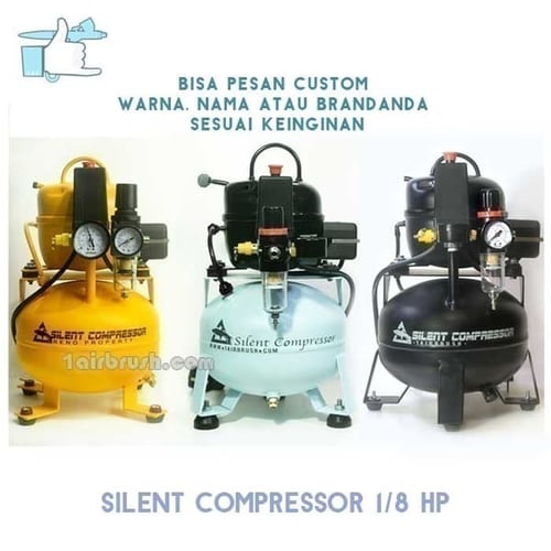 Kompressor mini silent airbrush / Silent compressor tabung bulat