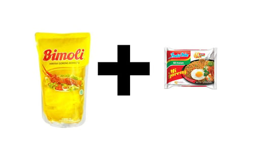 Paket Hemat Bimoli 2L (3pcs) + Indomie goreng (10 pcs)