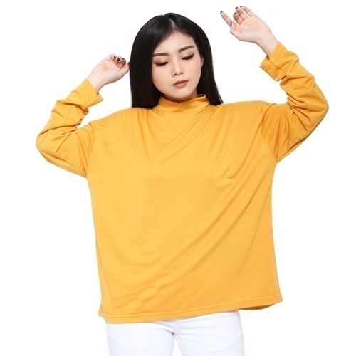Rimas Fashion Manset Blouse Wanita - Mustard Size XL