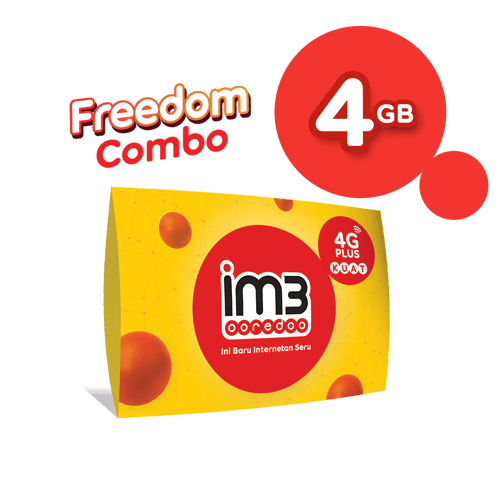 Indosat Freedom Combo 4GB/30 Hari + Bonus 300MB