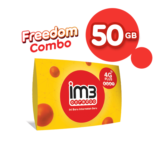 Indosat Freedom Combo 50GB / 30 Hari + Bonus 7GB