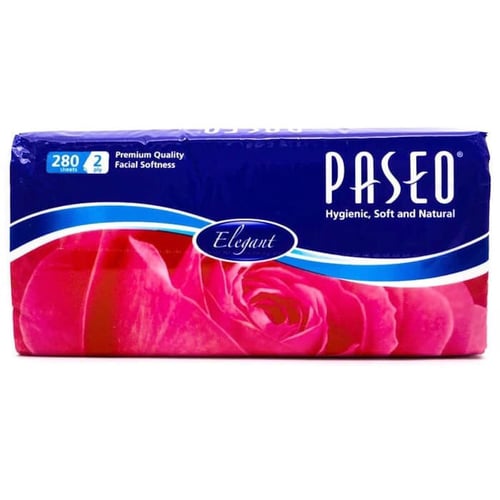 PASEO Facial Tissue 280s 4 Pack