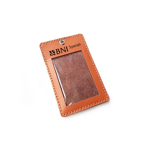 Jual Name Tag Id Logo BNI Syariah Kulit Sapi Warna Tan ...