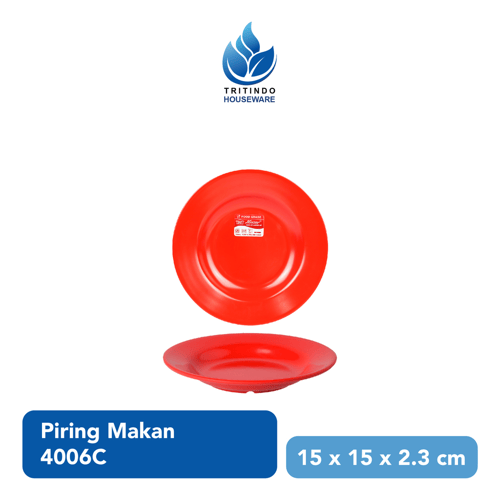 Jual HOO   VER Melamine Piring Makan 6 Inchi - Merah - Tritindo Houseware