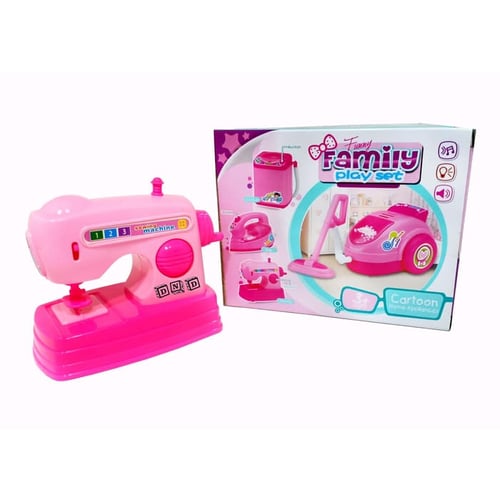 Mesin Jahit Funny Family Play Set Sewing Machine Anak Pink - Kids Toys