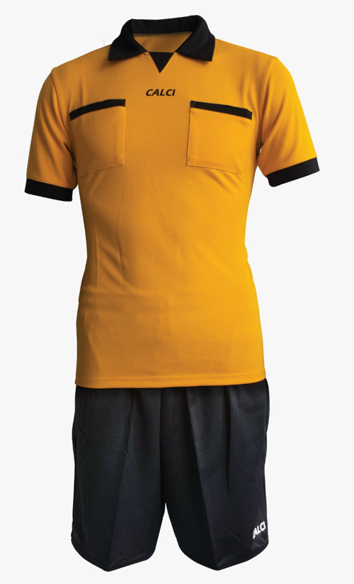 CALCI Baju Wasit Virtu Referee Set - Yellow Black