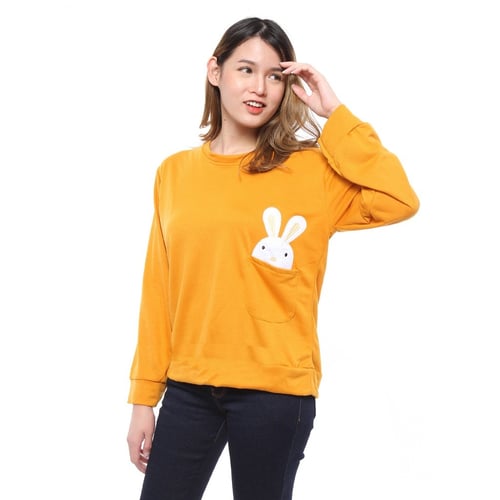 Rimas Fensy Polos Sweater Wanita - Mustard Size L