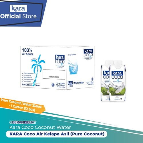 KARA Coco Air Kelapa Asli (Pure Coconut Water) 330 ml - 1carton isi 12pcs