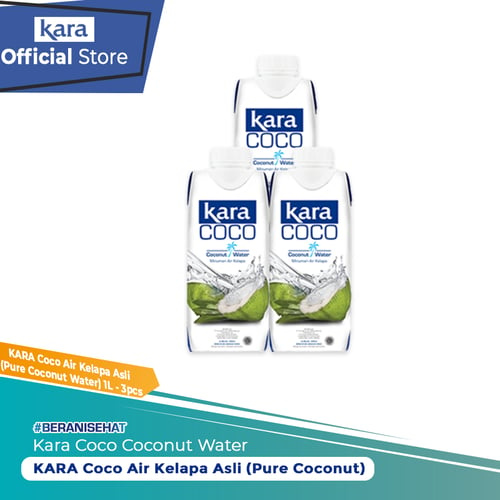 KARA Coco Air Kelapa Asli (Pure Coconut Water) 1L Isi 3pcs
