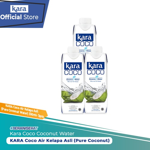 KARA Coco Air Kelapa Asli (Pure Coconut Water) 330 ml Isi 3pcs