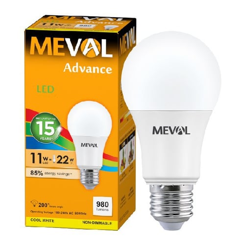 Meval LED Bulb 11W - Cool White