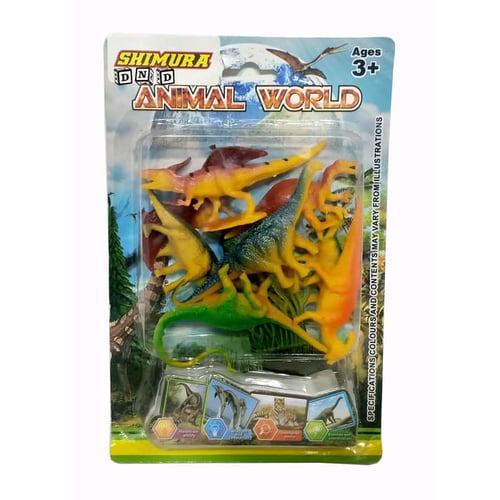 Action Figure Set Wild Dino Dinosaurus Isi 8 Pcs 016B-180 - Kids Toys