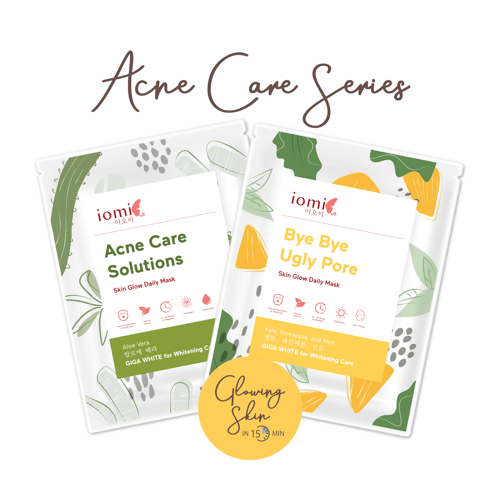 IOMI Skin Glow Daily Mask with Giga White Acne Care Series 2pcs