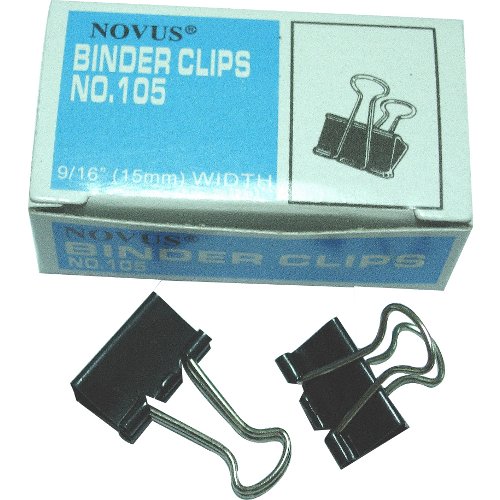 Novus Binder Clips No. 105 (9/16inch / 15mm)