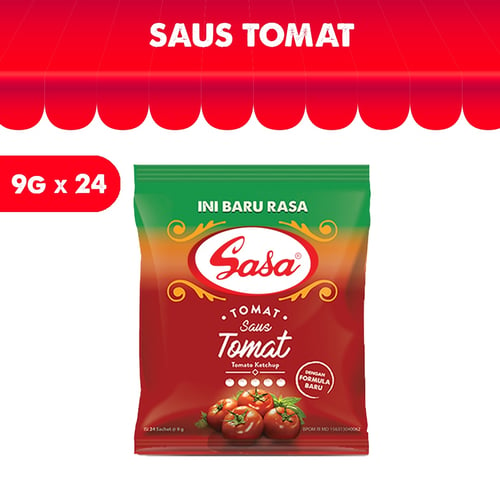 Sasa Tomat Sachet 9 gr - 1 Karton