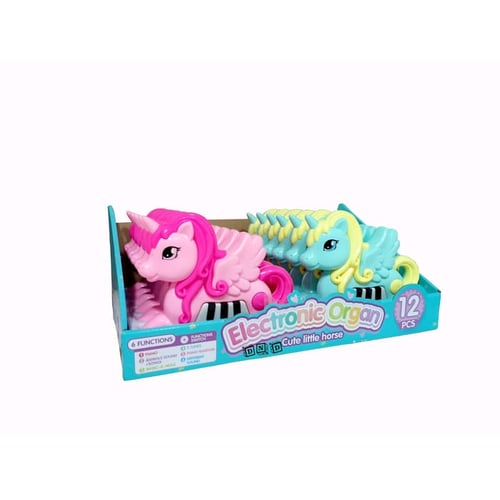 Piano Little Pony Electronic Organ Kuda Poni Pink Biru - Kids Toys