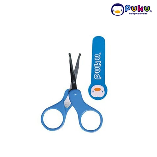 Puku Safety Scissors 16707 Blue- Gunting Kuku anak