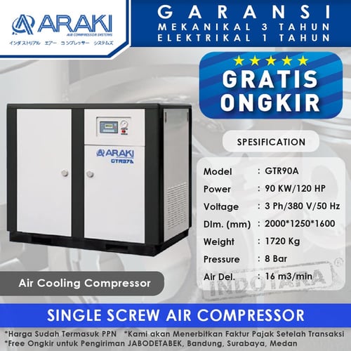 Kompresor Angin ARAKI GTR90A 8Bar Air Cooling Compressor